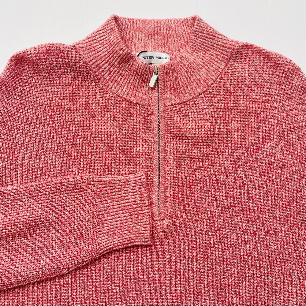 Peter Millar Kitts Twisted Quarter Zip L, XL Lychee